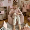 Pufa Sako dla Dziecka Floreo Aesthetic Pudrowy Róż – Meow Baby