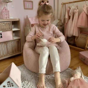 Pufa Sako dla Dziecka Floreo Aesthetic Pudrowy Róż – Meow Baby