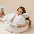 Pufa dla dziecka Sako Bag Teddy Bearly Biała - Meow Baby