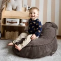 Pufa dla dziecka Sako Bag Teddy Aesthetic Brązowa - Meow Baby