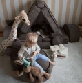 Pufa dla dziecka z uszkami Sako Bag Teddy Aesthetic Brązowa