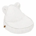 Pufa dla dziecka Sako Bag Teddy Boucle Biała - Meow Baby