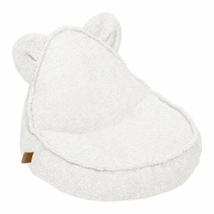 Pufa dla dziecka Sako Bag Teddy Boucle Biała - Meow Baby