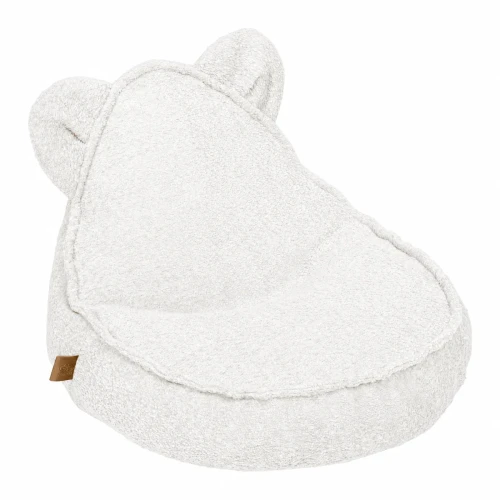 Pufa dla dziecka Sako Bag Teddy Boucle Biała - Meow Baby