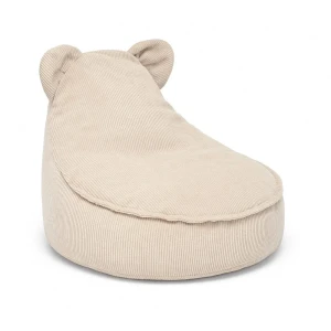 Pufa dla dziecka Sako Bag Teddy Slimcord Beżowa - Meow Baby