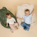 Pufa worek dla dziecka w kolorze Olive Sage Green – Meow Baby