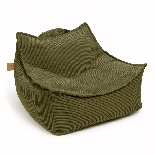 Sztruksowa pufa dla dziecka Sako Bag Aesthetic Khaki - Meow Baby