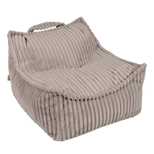 Sztruksowa pufa dla dziecka Sako Bag Pebble Beige - Meow Baby