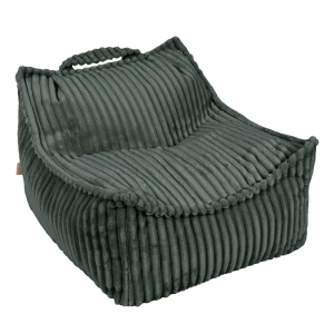 Sztruksowa pufa dla dziecka Sako Bag Churros Pine Forest Green - Meow Baby