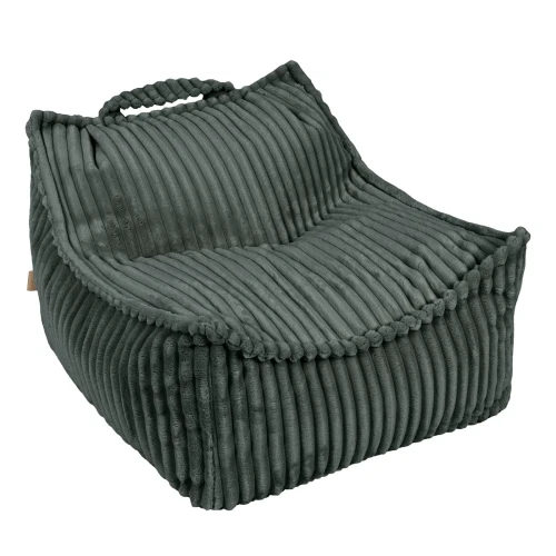 Sztruksowa pufa dla dziecka Sako Bag Pine Forest Green - Meow Baby
