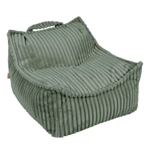 Sztruksowa pufa dla dziecka Sako Bag Churros Olive Sage Green - Meow Baby