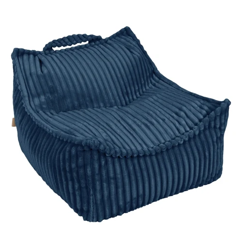 Sztruksowa pufa dla dziecka Sako Bag Midnight Blue - Meow Baby
