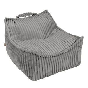 Sztruksowa pufa dla dziecka Sako Bag Churros Moon Dust Grey - Meow Baby