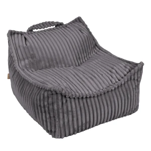 Sztruksowa pufa dla dziecka Sako Bag Churros Jurassic Grey - Meow Baby