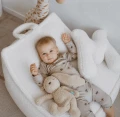 Pufa dla dziecka Sako Bag Boucle Biała - Meow Baby