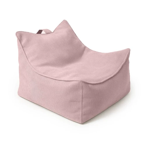 Sztruksowa pufa dla dziecka Sako Bag Slimcord Różowa - Meow Baby