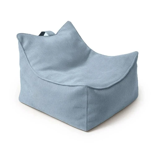 Sztruksowa pufa dla dziecka Sako Bag Slimcord Turkusowa - Meow Baby