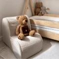 Sztuksowy fotelik dla dziecka Slimcord Szary - Meow Baby