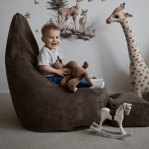 Pufa Sako Bag dla dziecka Tearo Aesthetic Brązowa - Meow Baby