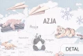 Wanderlust Blue – tapeta z mapą świata dla dzieci