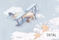 niebieska tapeta mapa swiata pokoj dziecka