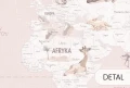 tapeta mapa świata dla dziewczynki róż