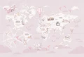 tapeta mapa swiata dla dziewczynki sweet lavender