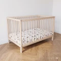 Łóżeczko niemowlęce 60x120 cm z falbanką drewno
