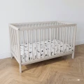 Drewniane Łóżeczko niemowlęce 60x120 cm z falbanką