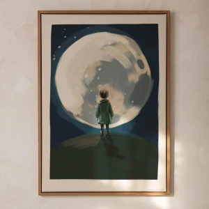 Plakat dziecięcy z księżycem Moon Boy - Dekornik