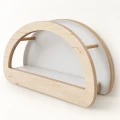 Biała półka OWAL BabyWood do pokoju niemowlęcia