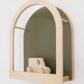Oliwkowa półka ścienna Łuk BabyWood na figurki i dekoracje