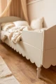 Łóżko dziecięce 90x200 cm Babushka oliwka – designerskie łóżko jednoosobowe do pokoju dziewczynki