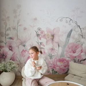 Tapeta w kwiaty Bloom Pink - Malumi