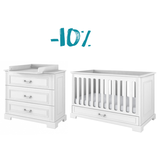 zestaw mebli dla niemowlaka ines biały