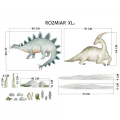naklejki do pokoju chłopca dinozaury STEGOZAUR PARAZAUROLOF