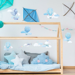 PASTELOWE LOVE - NAKLEJKI BALONY BŁĘKITNE