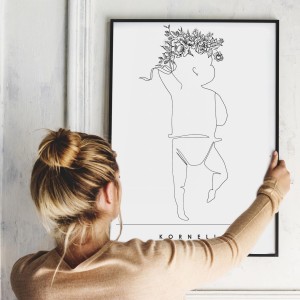 MINIMAL LINE - PERSONALIZOWANA METRYCZKA #9