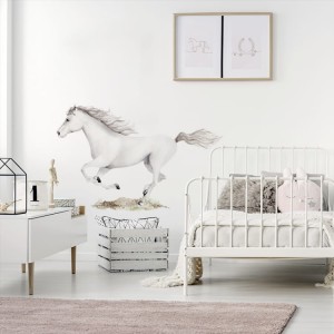 YOKO DESIGN - NAKLEJKA NA ŚCIANĘ KOŃ BIAŁY