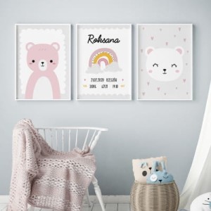 YOKO DESIGN - ZESTAW 3 PLAKATY Z MISIAMI METRYCZKA 