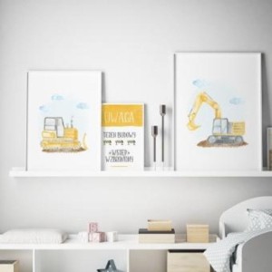 YOKO DESIGN - ZESTAW 3 PLAKATY PLAC BUDOWY