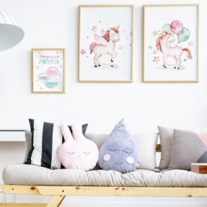 YOKO DESIGN - ZESTAW 3 PLAKATY JEDNOROŻCE 