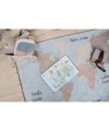 prostokątny dywan bawełniany vintage map do nauki geografii przez zabawę