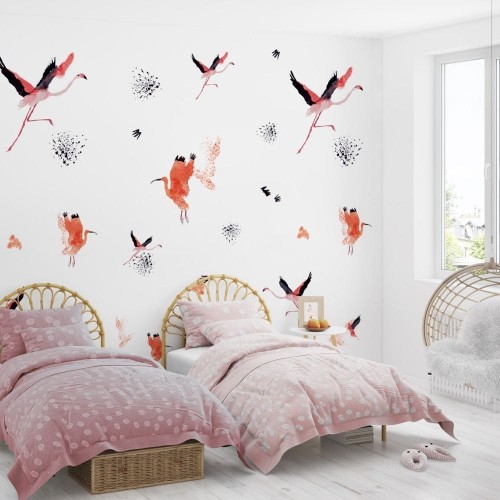 tapeta do pokoju dziecka crimson birds