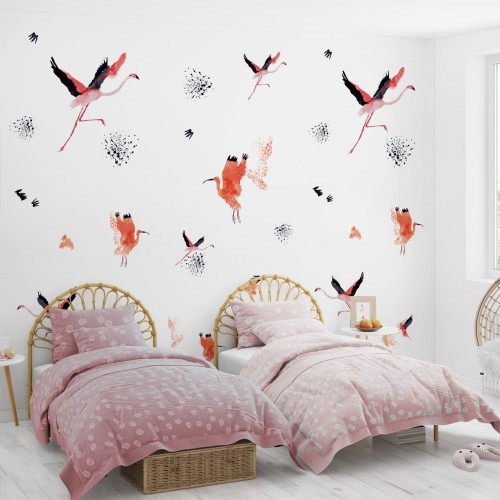 Tapeta dla dzieci z flamingami