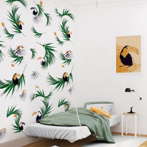 tapeta do pokoju dziecka tukany