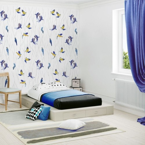 tapeta w kolorowe papugi humpty dumty