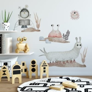 YOKO DESIGN - NAKLEJKA NA ŚCIANĘ ZESTAW KOSMICZNY BOLEK I ATOMEK