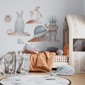 YOKO DESIGN - NAKLEJKA NA ŚCIANĘ ZESTAW KOSMICZNY TOLEK I KĘDZIOREK