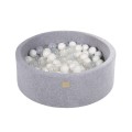 basen z piłeczkami szary velvet